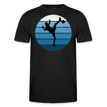 Fussballtennis Futnet Spieler Damen Futnet - Männer Funktions-T-Shirt - Schwarz - Vorne - AI Model Male 178 dark (178cm)