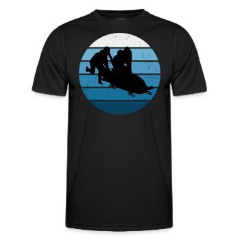 Bobbahn Bob Bob fahren Bobsport Zweierbob - Männer Funktions-T-Shirt - Schwarz - Vorne - AI Model Male 178 dark (178cm)