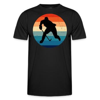Eishockey spielen Damen Ice Hockey player - Männer Funktions-T-Shirt - Schwarz - Vorne - AI Model Male 178 dark (178cm)