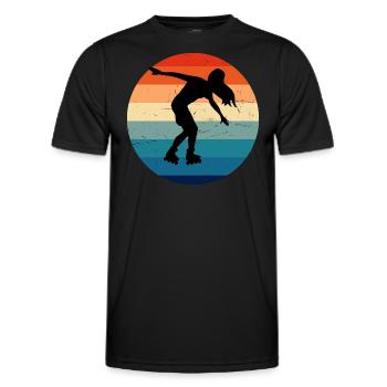 Roller Skating Roller Skating Roller Skates - Männer Funktions-T-Shirt - Schwarz - Vorne - AI Model Male 178 dark (178cm)