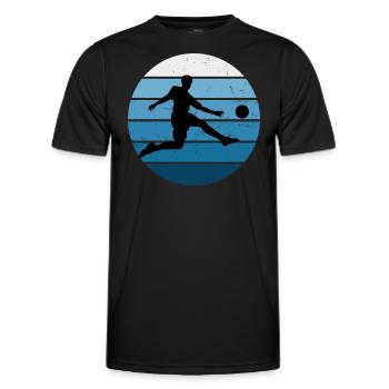 Fussball Fussballspiel Fussballspielen Damen - Männer Funktions-T-Shirt - Schwarz - Vorne - AI Model Male 178 dark (178cm)