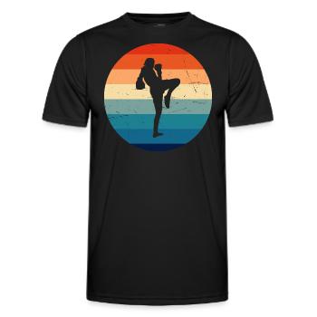 Men's Thai Boxing Muay Thai Thai Boxing Thai Boxer - Men's Functional T-Shirt - black - Front - AI Model Male 178 dark (178cm)