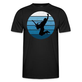 Damen Gitarrenspieler E-gitarre akustische gitarre - Männer Funktions-T-Shirt - Schwarz - Vorne - AI Model Male 178 dark (178cm)