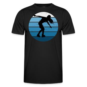 Roller Skating Herren Roller Skating Roller Skates - Männer Funktions-T-Shirt - Schwarz - Vorne - AI Model Male 178 dark (178cm)