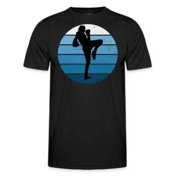 Muay Thai Thai Boxer Thai Boxing Thai Boxing Men - Men's Functional T-Shirt - black - Front - AI Model Male 178 dark (178cm)