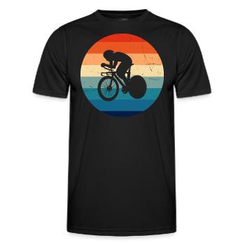Rennradfahrer Rennradfahren Rennrad Damen - Männer Funktions-T-Shirt - Schwarz - Vorne - AI Model Male 178 dark (178cm)
