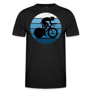 Roadbike Rennradfahren Rennradfahrer Herren - Männer Funktions-T-Shirt - Schwarz - Vorne - AI Model Male 178 dark (178cm)