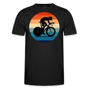 Vélo de route Vélo de route Cyclisme de route Cycliste de route - T-shirt sport Homme - noir - Devant - AI Model Male 178 dark (178cm)