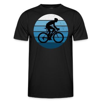 Herren Roadbike Rennradfahrer Rennradfahren - Männer Funktions-T-Shirt - Schwarz - Vorne - AI Model Male 178 dark (178cm)