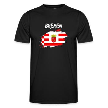 Bremen - Men's Functional T-Shirt - black - Front - AI Model Male 178 dark (178cm)