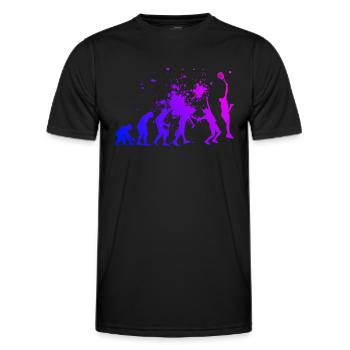 Paddle Tennis Paddle Women's Paddle Court Paddle Tennis - Men's Functional T-Shirt - black - Front - AI Model Male 178 dark (178cm)