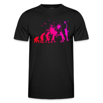 Paddle Tennis Paddle Paddle Tennis Racket Sports - Men's Functional T-Shirt - black - Front - AI Model Male 178 dark (178cm)