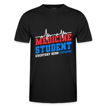 Medizin Student - Männer Funktions-T-Shirt - Schwarz - Vorne - AI Model Male 178 dark (178cm)