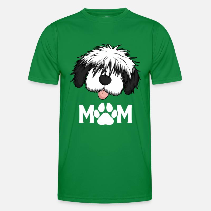 Bobtail-Pudel-Mischling Hund Mutter Männer Funktions-T-Shirt