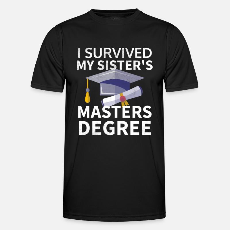 Masterstudium Uni | Abschlussgeschenk Schwester - Männer Funktions-T-Shirt - Schwarz