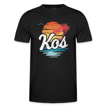 Kos - Men's Functional T-Shirt - black - Front - AI Model Male 178 dark (178cm)