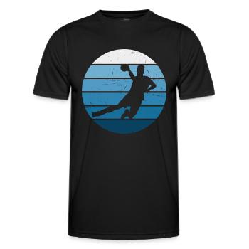Handball Handball Men Handball Handball - Men's Functional T-Shirt - black - Front - AI Model Male 178 dark (178cm)