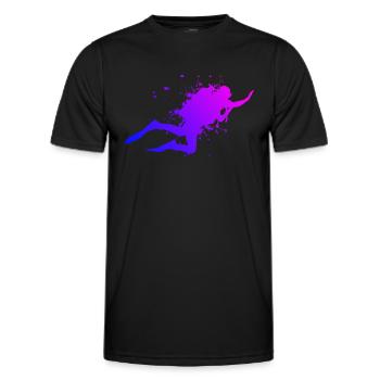Scuba Diver Femmes Diver Diver Plongée sous-marine - T-shirt sport Homme - noir - Devant - AI Model Male 178 dark (178cm)