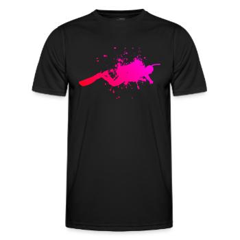 Scuba Diver Scuba Diver Scuba Diving - Men's Functional T-Shirt - black - Front - AI Model Male 178 dark (178cm)