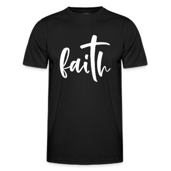 Faith - Men's Functional T-Shirt - black - Front - AI Model Male 178 dark (178cm)