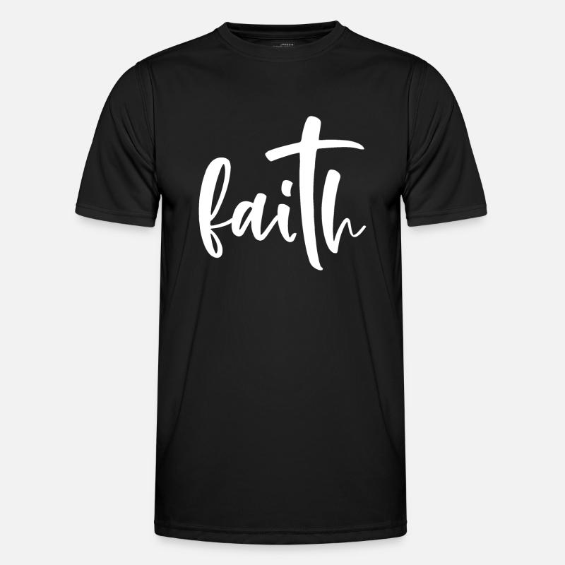 Glaube - Männer Funktions-T-Shirt - Schwarz