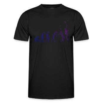 Men's Paddle Tennis Paddle Racket Paddle Court - Men's Functional T-Shirt - black - Front - AI Model Male 178 dark (178cm)