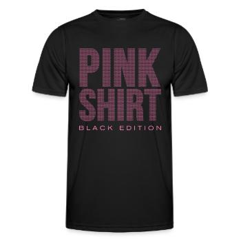 Pink Shirt Black Edition - Männer Funktions-T-Shirt - Schwarz - Vorne - AI Model Male 178 dark (178cm)