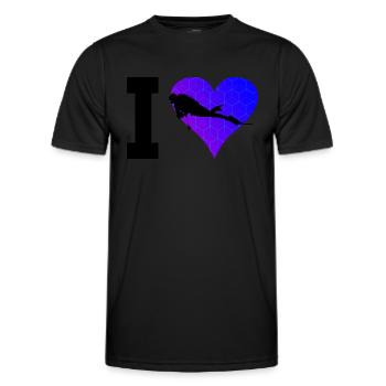 Scuba Diver Diver Diving Free Dive Damen - Männer Funktions-T-Shirt - Schwarz - Vorne - AI Model Male 178 dark (178cm)