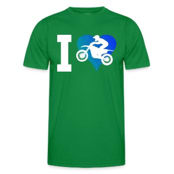 Motocross Supermoto Dirt Bike Dirtbike Dirt Biker - Männer Funktions-T-Shirt - Kelly Green - Vorne - AI Model Male 178 dark (178cm)
