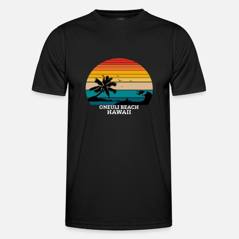 Oneuli Beach Hawaii gift - Männer Funktions-T-Shirt - Schwarz