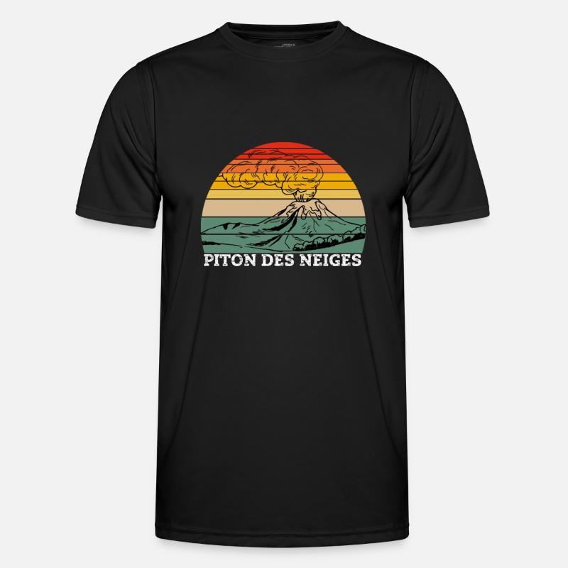 Piton des Neiges - Men's Functional T-Shirt - black