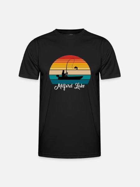 Milford Lake Fishing Spot - Men's Functional T-Shirt - black