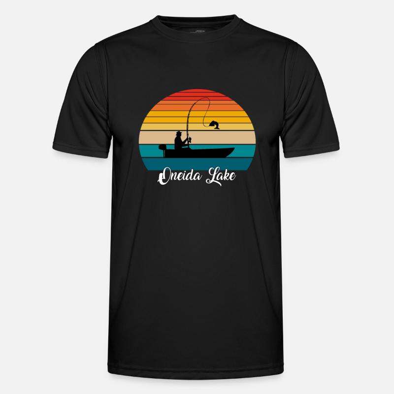 Lieu de pêche du lac Oneida T-shirt sport Homme