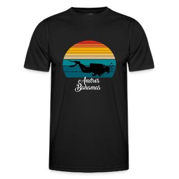 Andros Bahamas Diving - Männer Funktions-T-Shirt - Schwarz - Vorne - AI Model Male 178 dark (178cm)