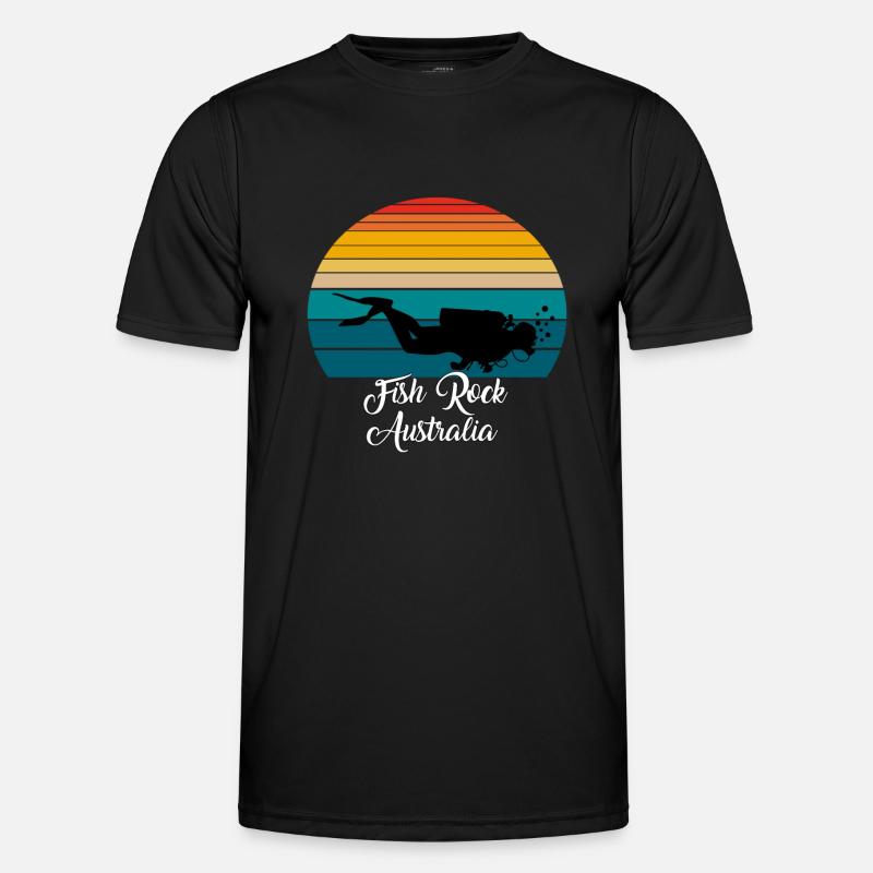 Fish Rock Australia Diving - Men's Functional T-Shirt - black
