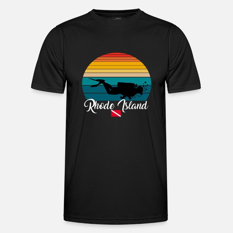 Rhode Island Scuba Diving Gift Männer Funktions-T-Shirt
