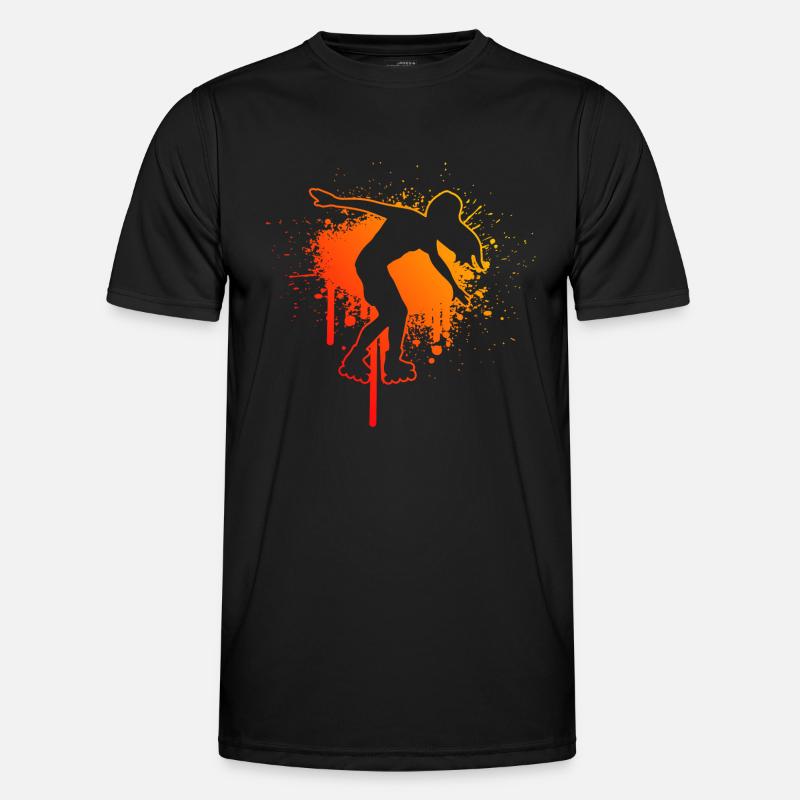 Roller Skates Rollschuhlaufen Rollerskate - Männer Funktions-T-Shirt - Schwarz