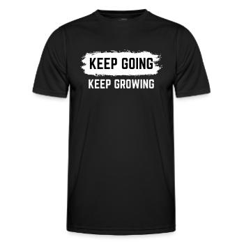 Weiter wachsen - Männer Funktions-T-Shirt - Schwarz - Vorne - AI Model Male 178 dark (178cm)
