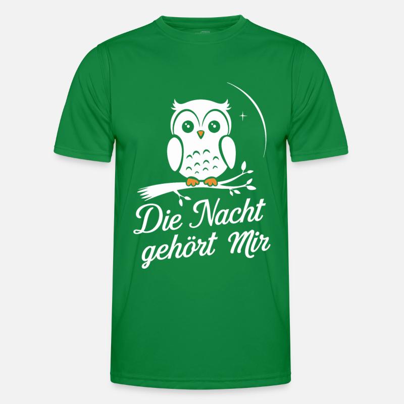 Nachteule Eule Eulen Vogel Männer Funktions-T-Shirt