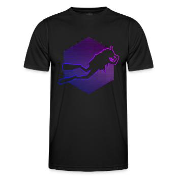 Scuba Divers Scuba Diver Diving - Men's Functional T-Shirt - black - Front - AI Model Male 178 dark (178cm)