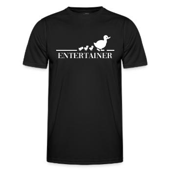 landleben entertainer bauernhof ente dorfleben - Männer Funktions-T-Shirt - Schwarz - Vorne - AI Model Male 178 dark (178cm)