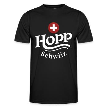 Schweiz Fahne Schweizer Flagge Trikot Fanartikel - Männer Funktions-T-Shirt - Schwarz - Vorne - AI Model Male 178 dark (178cm)