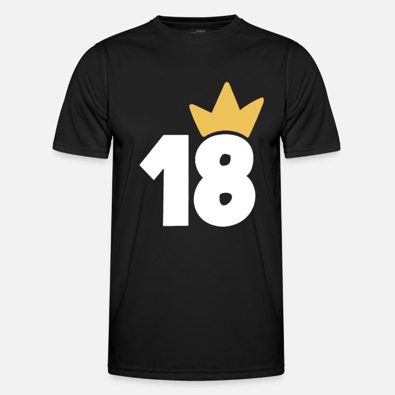 18 Crown number 18 - Men's Functional T-Shirt - black