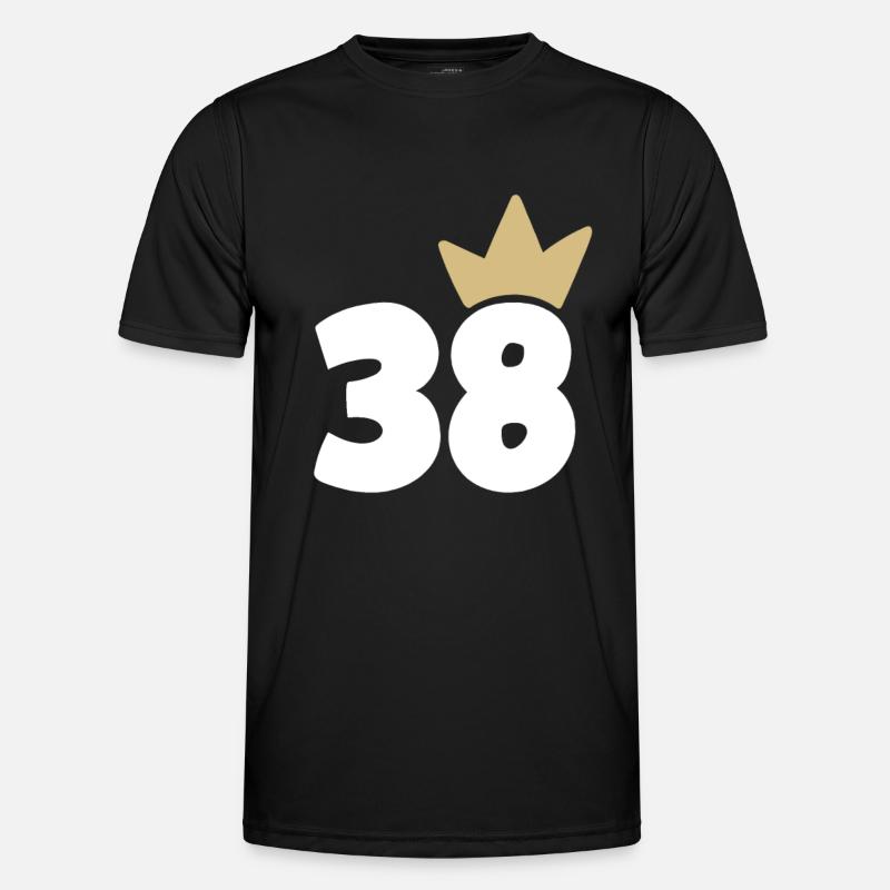 38 Crown number 38 - Men's Functional T-Shirt - black