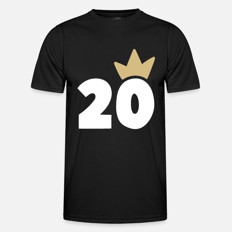 20 crown number 30 - Men's Functional T-Shirt - black