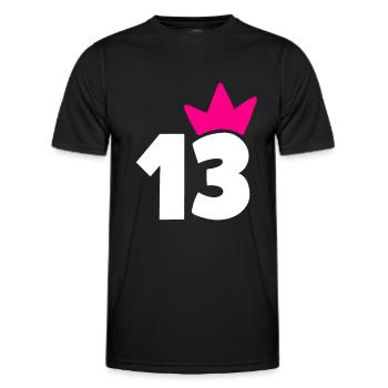13 Krone Girl 13 - Männer Funktions-T-Shirt - Schwarz - Vorne - AI Model Male 178 dark (178cm)