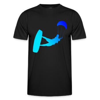 Kitesurf kitesurf kitesurf hommes kitesurfers - T-shirt sport Homme - noir - Devant - AI Model Male 178 dark (178cm)