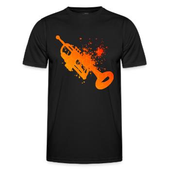 Trompetenspieler Herren Damen Trompeten Spieler - Männer Funktions-T-Shirt - Schwarz - Vorne - AI Model Male 178 dark (178cm)
