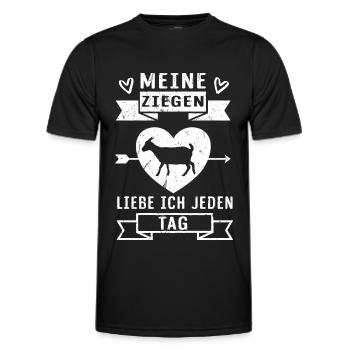 Ziegen Ziege Ziegenbock Lamm Bauer Landwirt Spruch - Männer Funktions-T-Shirt - Schwarz - Vorne - AI Model Male 178 dark (178cm)