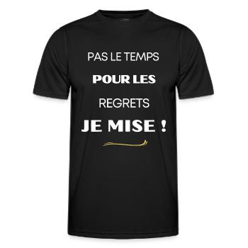 Je mise ! - T-shirt sport Homme - noir - Devant - AI Model Male 178 dark (178cm)